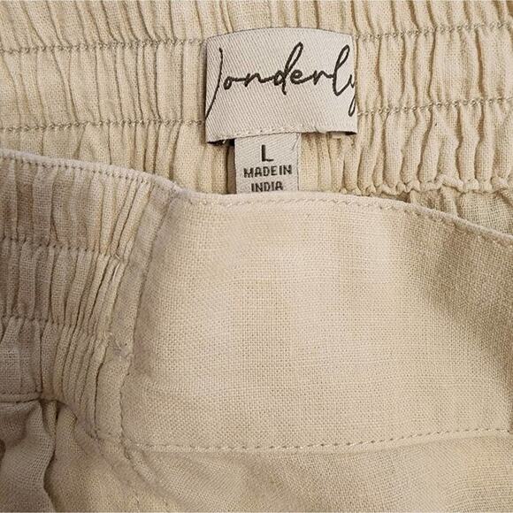 Wonderly linen blend cargo utility pants size large - Picture 6 of 12